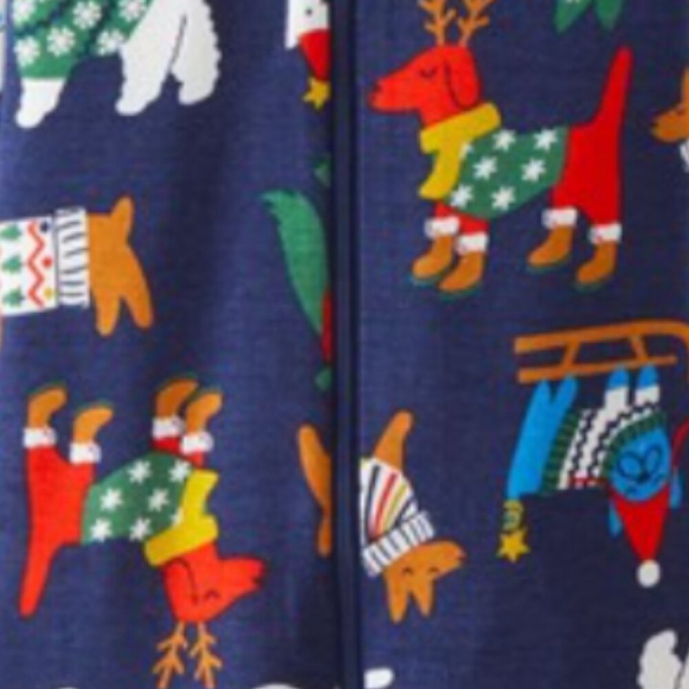 Hanna Andersson Navy Blue Christmas Holiday Baby Zip Sleeper Organic Cotton NWOT - Picture 4 of 4